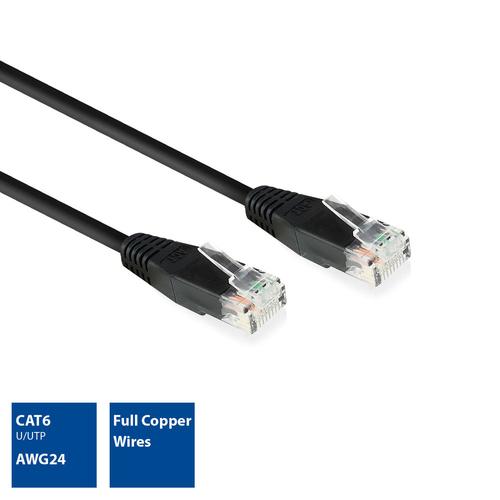 ACT Zwart 5,0 meter U/UTP CAT6 patchkabel met RJ45 connectoren - Image 2