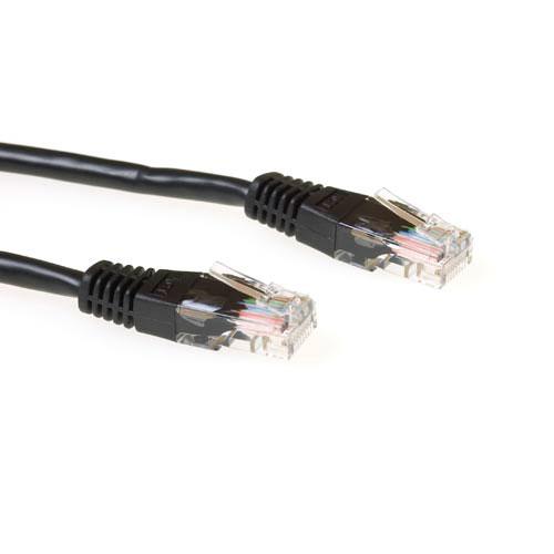 ACT Zwarte 15 meter U/UTP CAT5E patchkabel met RJ45 connectoren - Image 1