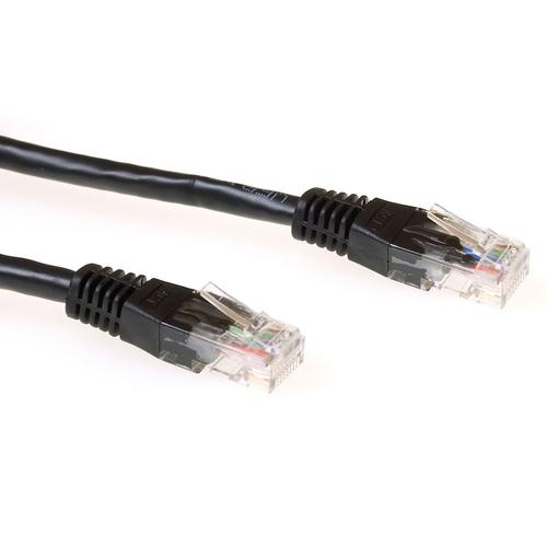 ACT Zwarte 2 meter U/UTP CAT6 patchkabel met RJ45 connectoren - Image 1