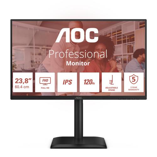 AOC 24E4U computer monitor 60,5 cm (23.8") 1920 x 1080 Pixels Full HD LED Zwart - Image 1