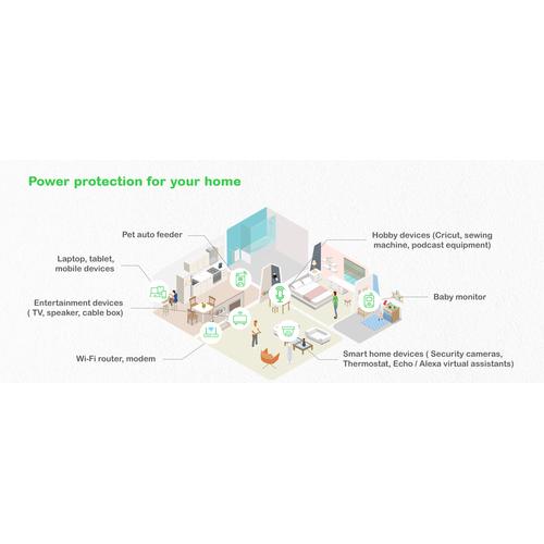 APC Back-UPS BE1050G2-GR - Noodstroomvoeding 8x stopcontact, 1050VA, 2 USB opladers, 1 USB datapoort - Image 7