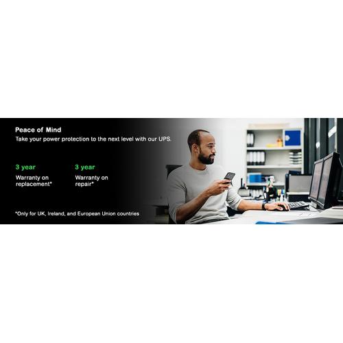 APC Back-UPS PRO BR1500G-GR - Noodstroomvoeding, 1500VA, 6x stopcontact, USB, uitbreidbare runtime - Image 7