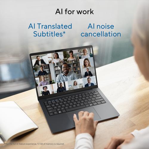 ASUS ExpertBook B3 B3405CCA-LY2769X Intel Core Ultra 7 255H Laptop 35,6 cm (14") WUXGA 32 GB DDR5-SDRAM 1 TB SSD Wi-Fi 6E (802.11ax) Windows 11 Pro US International Zwart, Grijs - Image 7