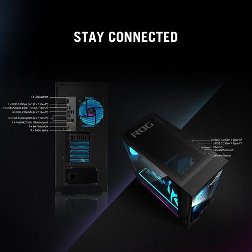 ASUS ROG G700 GM700TZ-R8400F042W AMD Ryzen™ 5 8400F 32 GB DDR5-SDRAM 1 TB SSD AMD Radeon RX 9060 XT Windows 11 Home Tower PC Zwart - Image 6