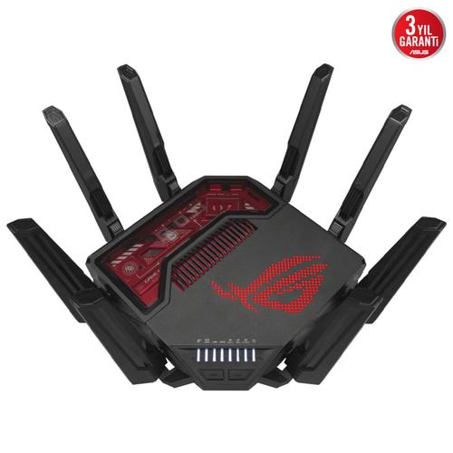 ASUS ROG Rapture GT-BE19000 draadloze router Multi-Gigabit Ethernet Tri-band (2,4 GHz / 5 GHz / 6 GHz) Zwart, Rood - Image 2