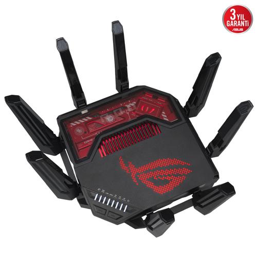 ASUS ROG Rapture GT-BE19000 draadloze router Multi-Gigabit Ethernet Tri-band (2,4 GHz / 5 GHz / 6 GHz) Zwart, Rood - Image 3