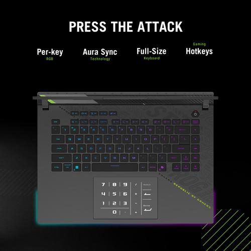 ASUS ROG Strix G16 G614FR-RV014W Copilot+ PC AMD Ryzen™ 9 Laptop 40,6 cm (16") WUXGA 32 GB DDR5-SDRAM 2 TB SSD NVIDIA GeForce RTX 5070 Ti Wi-Fi 6E (802.11ax) Windows 11 Home Nederlands Zwart, Grijs - Image 7