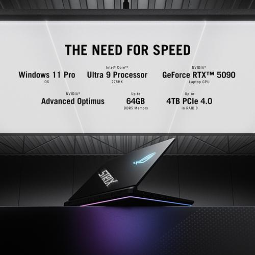 ASUS ROG Strix SCAR 18 G835LW-SA086W Copilot+ PC Intel Core Ultra 9 275HX Laptop 45,7 cm (18") 2.5K 32 GB DDR5-SDRAM 2 TB SSD NVIDIA GeForce RTX 5080 Wi-Fi 7 (802.11be) Windows 11 Home Nederlands Zwart - Image 6