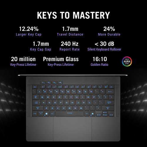 ASUS ROG Zephyrus G14 GA403WW-QS075W Copilot+ PC AMD Ryzen AI 9 370 Laptop 35,6 cm (14") 3K 32 GB LPDDR5x-SDRAM 2 TB SSD NVIDIA GeForce RTX 5080 Wi-Fi 7 (802.11be) Windows 11 Home Nederlands Grijs - Image 9