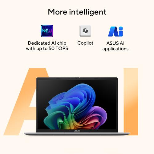 ASUS Vivobook 14 M1407KA-LY090W AMD Ryzen AI 5 340 Laptop 35,6 cm (14") WUXGA 16 GB DDR5-SDRAM 512 GB SSD Wi-Fi 6 (802.11ax) Windows 11 Home Nederlands Zilver - Image 8