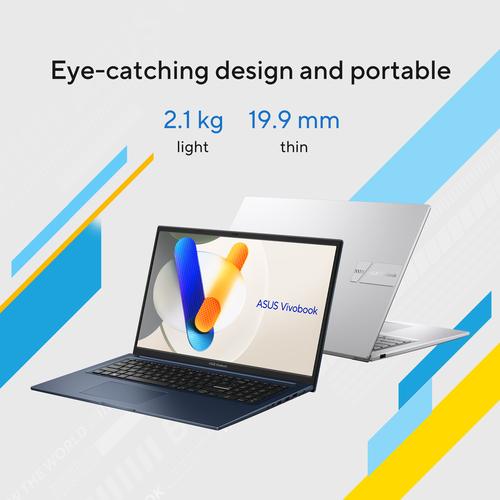 ASUS Vivobook 17 X1704VA-AU810W Intel Core 5 120U Laptop 43,9 cm (17.3") Full HD 16 GB DDR4-SDRAM 512 GB SSD Wi-Fi 6 (802.11ax) Windows 11 Home Nederlands Blauw - Image 6
