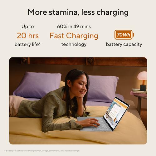 ASUS Vivobook S 14 M3407HA-LY013W AMD Ryzen™ 7 260 Laptop 35,6 cm (14") WUXGA 16 GB DDR5-SDRAM 1 TB SSD Wi-Fi 6 (802.11ax) Windows 11 Home Nederlands Grijs - Image 9