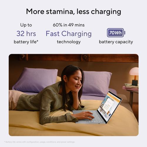 ASUS Vivobook S16 S3607QA-PL003W Qualcomm Snapdragon X1-26-100 Laptop 40,6 cm (16") 2.5K 16 GB LPDDR5x-SDRAM 512 GB SSD Wi-Fi 6E (802.11ax) Windows 11 Home Nederlands Grijs - Image 9