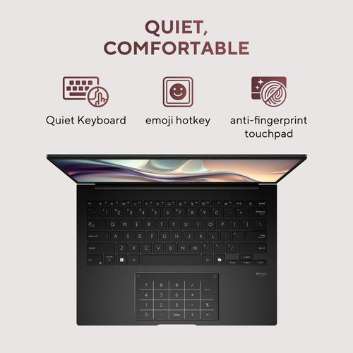 ASUS Zenbook 14 OLED UM3406KA-QD139W AMD Ryzen AI 7 350 Laptop 35,6 cm (14") WUXGA 32 GB LPDDR5x-SDRAM 1 TB SSD Wi-Fi 6E (802.11ax) Windows 11 Home Nederlands Zwart - Image 6