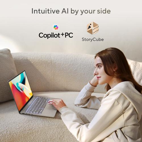 ASUS Zenbook A14 UX3407QA-QD220W Copilot+ PC Qualcomm Snapdragon X1-26-100 Laptop 35,6 cm (14") WUXGA 32 GB LPDDR5x-SDRAM 1 TB SSD Wi-Fi 6E (802.11ax) Windows 11 Home Nederlands Grijs - Image 5