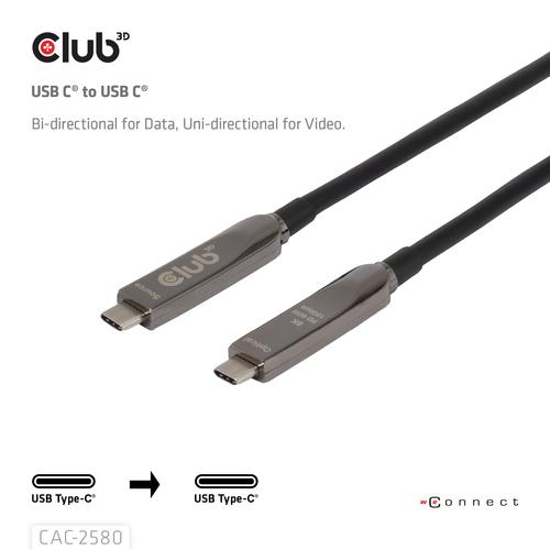 CLUB3D 15M Full-Feature USB-C® Cable / 49.21ft 8K60Hz 10Gbps 60W - Image 3