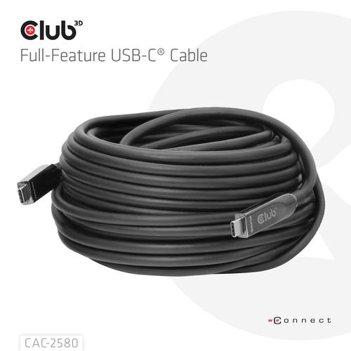 CLUB3D 15M Full-Feature USB-C® Cable / 49.21ft 8K60Hz 10Gbps 60W - Image 5