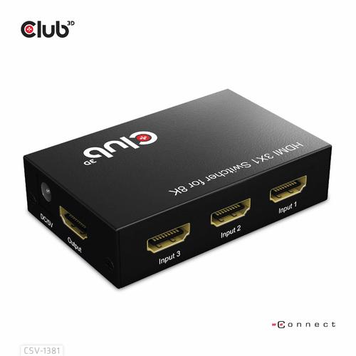 CLUB3D 3 to 1 HDMI™ 8K60Hz/4K120Hz Switch - Image 10
