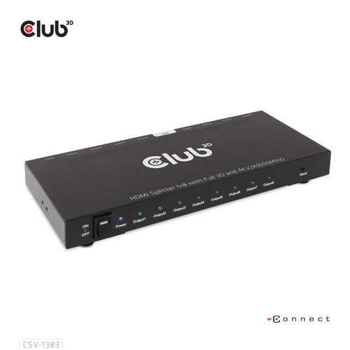 CLUB3D 8-poorts HDMI™ splitter 1 to 8 Full 3D and 4K60Hz(600MHz) - Image 9