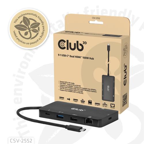 CLUB3D 9-1 Dual HDMI™ USB-C® Hub PD3.0 100W - Image 7