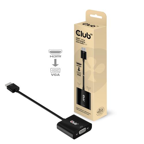 CLUB3D CAC-1302 video kabel adapter 0,5 m HDMI Type A (Standaard) VGA (D-Sub) Zwart - Image 2