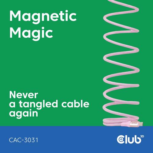 CLUB3D CAC-3031 USB-kabel USB 2.0 2 m USB C Roze - Image 3