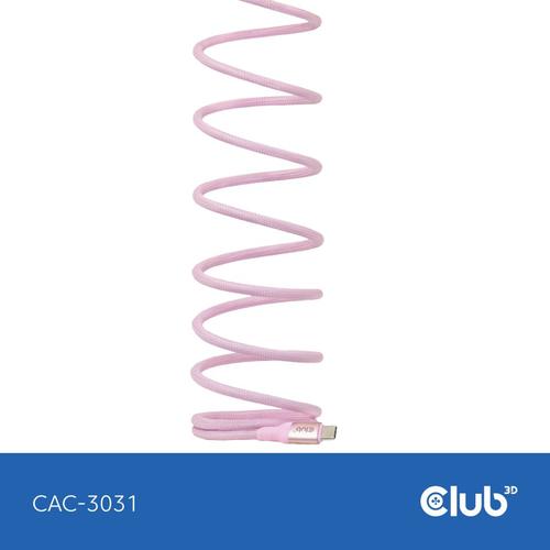 CLUB3D CAC-3031 USB-kabel USB 2.0 2 m USB C Roze - Image 4