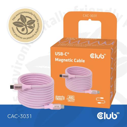 CLUB3D CAC-3031 USB-kabel USB 2.0 2 m USB C Roze - Image 6