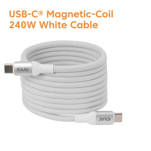 CLUB3D CLUB 3D USB-C Magnetic-Coil kabel Wit - Image 2