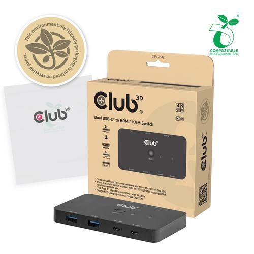 CLUB3D CSV-2512 KVM-switch Zwart - Image 2