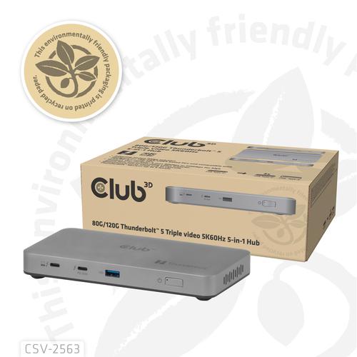 CLUB3D CSV-2563 5-1 Thunderbolt™ 5 Hub Triple video 5K60Hz Thunderbolt™ Share Certifi ed 180W - Image 6