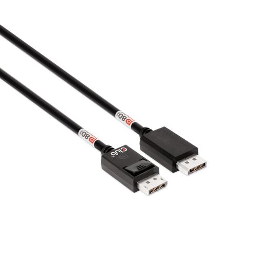 CLUB3D DisplayPort™ 2.1 Bi-Directional VESA DP80 Gecertificeerde kabel 4K240Hz, 8K60Hz or 10K60Hz M/M 1.6m/ Next-Gen Gaming - Image 1