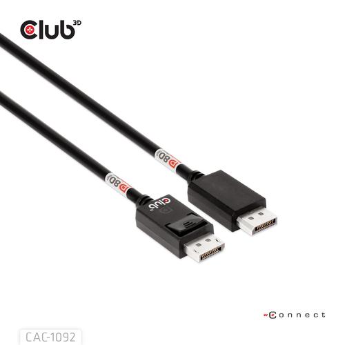 CLUB3D DisplayPort™ 2.1 Bi-Directional VESA DP80 Gecertificeerde kabel 4K240Hz, 8K60Hz or 10K60Hz M/M 1.6m/ Next-Gen Gaming - Image 6