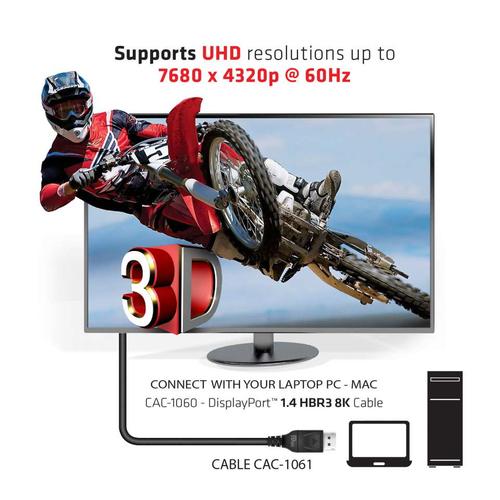 CLUB3D DisplayPort 1.4 HBR3 8K Kabel M/M 5 meter - Image 6