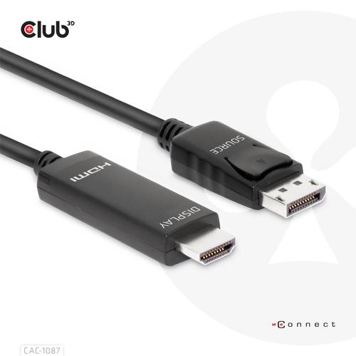 CLUB3D DisplayPort 1.4 to HDMI 4K120Hz or 8K60Hz HDR10 Cable M/M 3m/9.84ft - Image 2