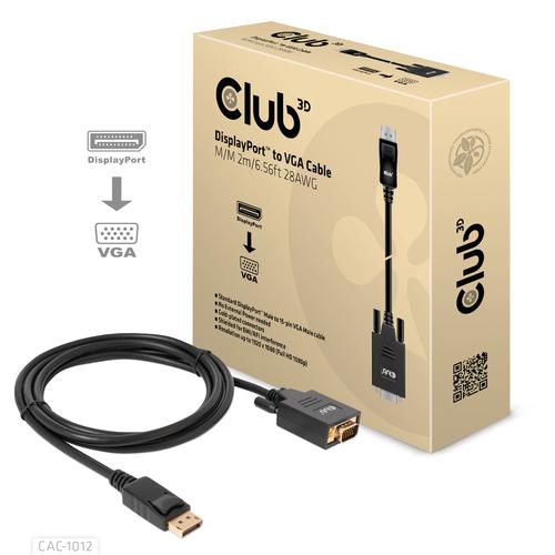CLUB3D DisplayPort to VGA Cable M/M - Image 1