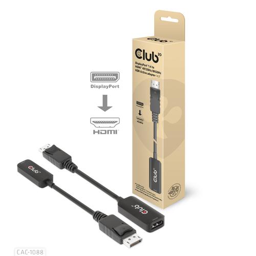 CLUB3D DisplayPort1.4 to HDMI 4K120Hz/8K60Hz HDR Active adapter M/F - Image 1