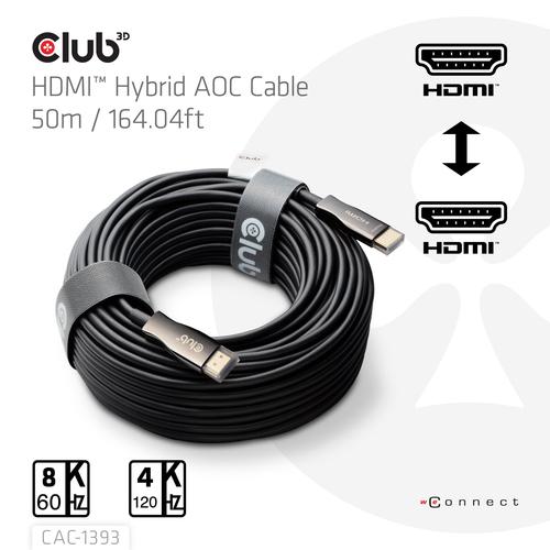 CLUB3D HDMI™ Hybrid AOC Cable 8K60Hz/4K120Hz 50m / 164.04ft - Image 9