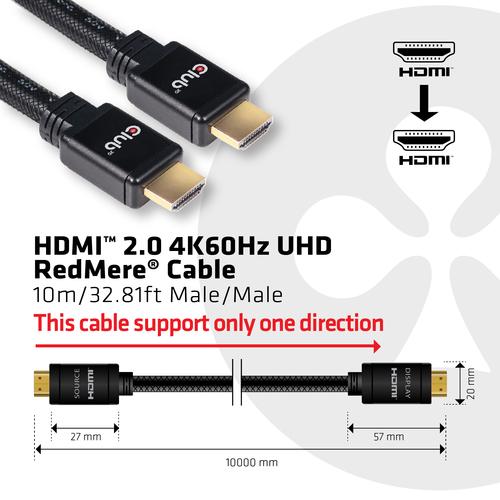 CLUB3D HDMI 2.0 4K60Hz RedMere Kabel 10 meter - Image 9