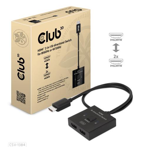 CLUB3D HDMI 2-in-1 Bi-directional Switch for 8K60Hz or 4K120Hz - Image 10
