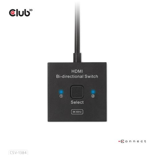 CLUB3D HDMI 2-in-1 Bi-directional Switch for 8K60Hz or 4K120Hz - Image 9