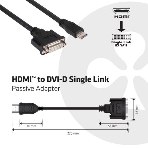 CLUB3D HDMI to DVI Single Link Passive Adapter - Image 2