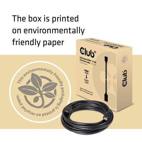 CLUB3D High Speed HDMI™ 1.4 HD Extension Kabel 5meter M/F - Image 5