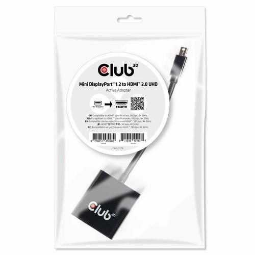 CLUB3D Mini DisplayPort 1.2 to HDMI 2.0 UHD Active Adapter - Image 2