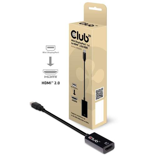 CLUB3D Mini DisplayPort 1.4 to HDMI 2.0b HDR Active Adapter - Image 2