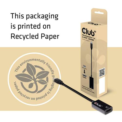 CLUB3D Mini DisplayPort 1.4 to HDMI 2.0b HDR Active Adapter - Image 5