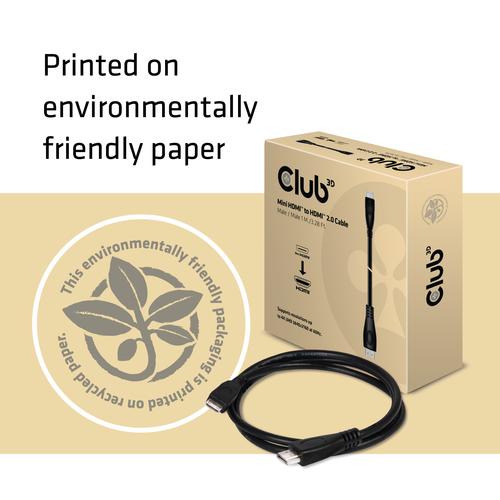 CLUB3D Mini HDMI™ to HDMI™ 2.0 4K60Hz Kabel 1Meter - Image 5