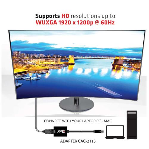 CLUB3D MiniDisplayPort™ to VGA Black Active Adapter M/F - Image 4