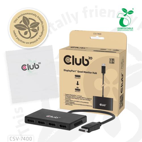 CLUB3D Quad DisplayPort™ Hub – 4 x 4K Resolution @ 30Hz, MST Support - Image 8