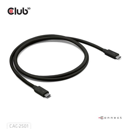 CLUB3D Thunderbolt™ 5 Gecertificeerd 8K240Hz 80/120 Gbps EPR 240 Watt Kabel M/M 1m - Image 7